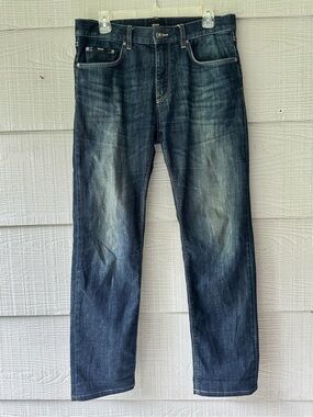 BOSS Dark Wash Men’s Regular Fit Straight Denim Jeans ~31